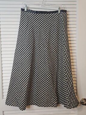 Hyfve Black & White Faux Wool Midi Skirt